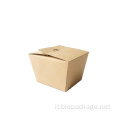 Scatola da asporto eco-friendly box di carta da asporto